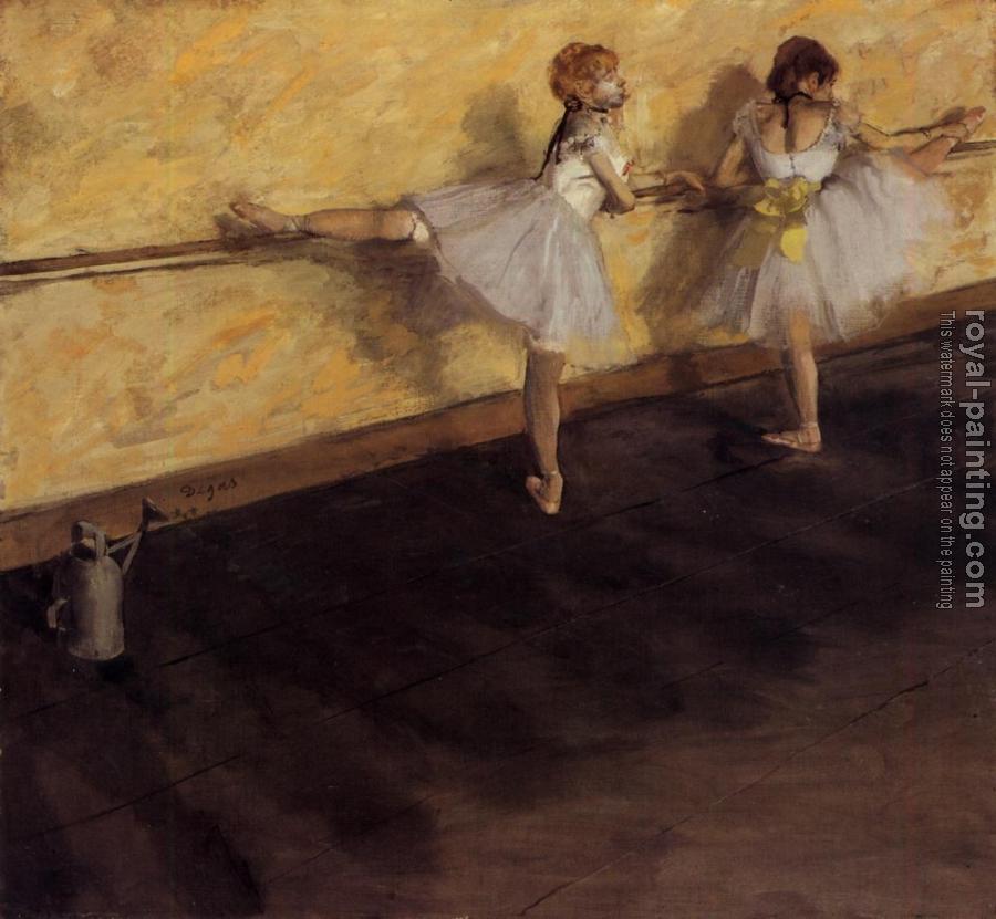 Edgar Degas : Dancers Practicing at the Barre